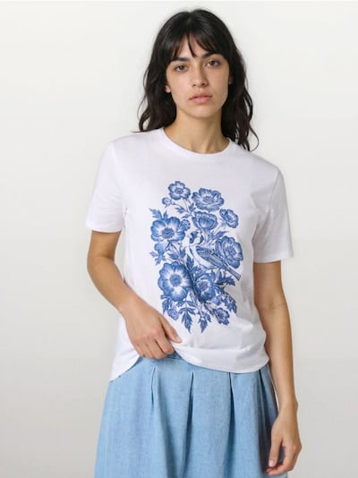 Puuvillane t-särk pildiga