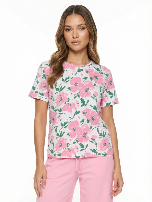 Sinsay - Tricou din bumbac cu model floral - altele