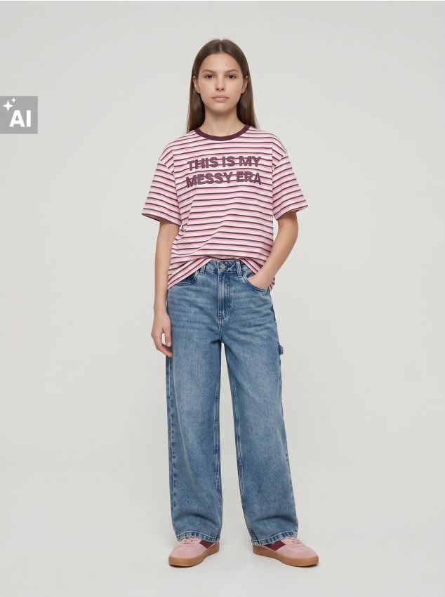 Sinsay - Blugi wide leg cu talie joasă - albastru