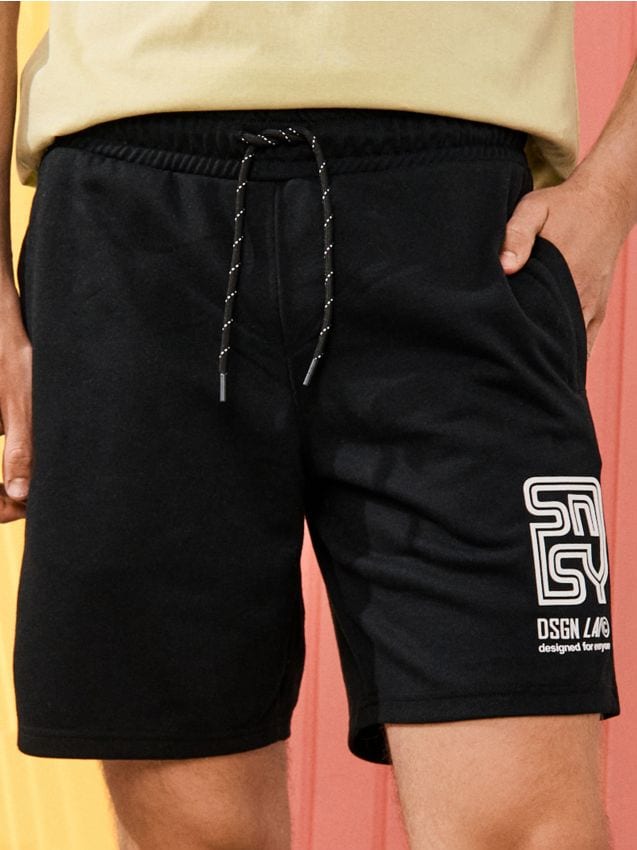 Sinsay - Pantaloni scurți - negru