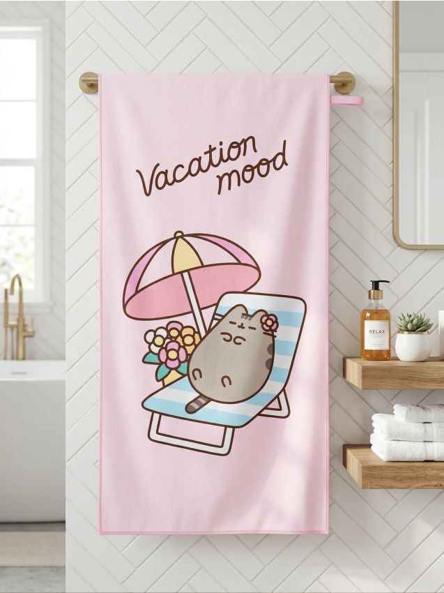 Sinsay - Prosop cu uscare rapidă Pusheen the Cat - roz