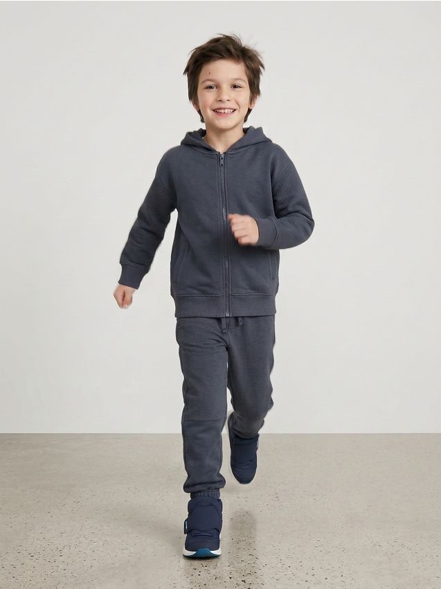 Sinsay - Pantaloni de trening jogger oversize căptușiți - bleumarin