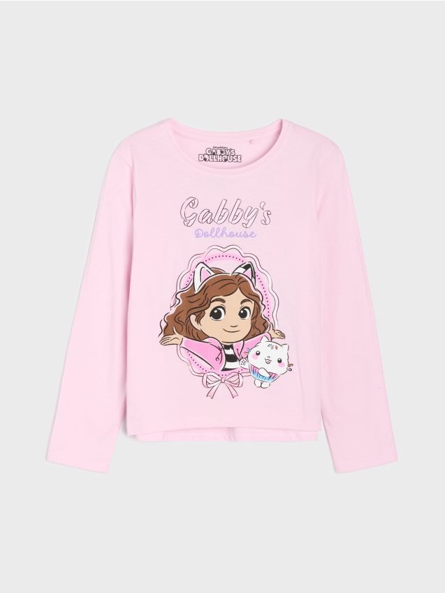 Sinsay - Pamučna majica s printom Gabby's Dollhouse