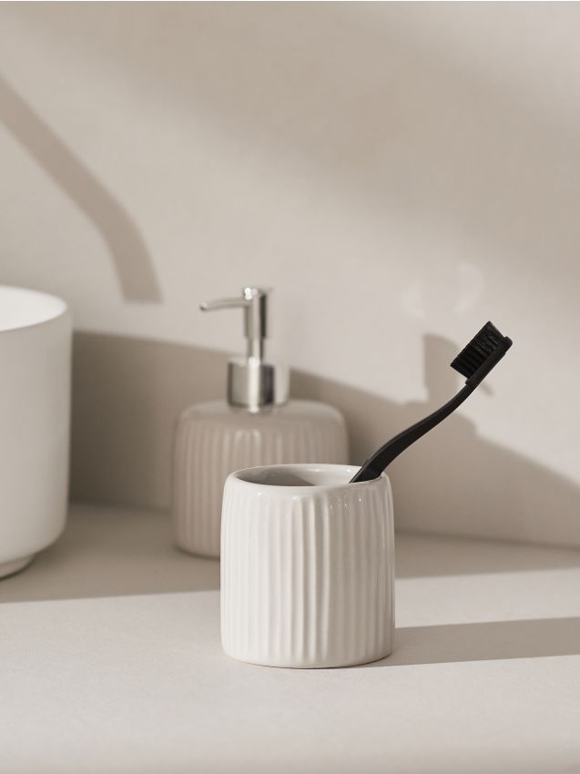 Sinsay - Pahar pentru periuțe de dinți - gri deschis