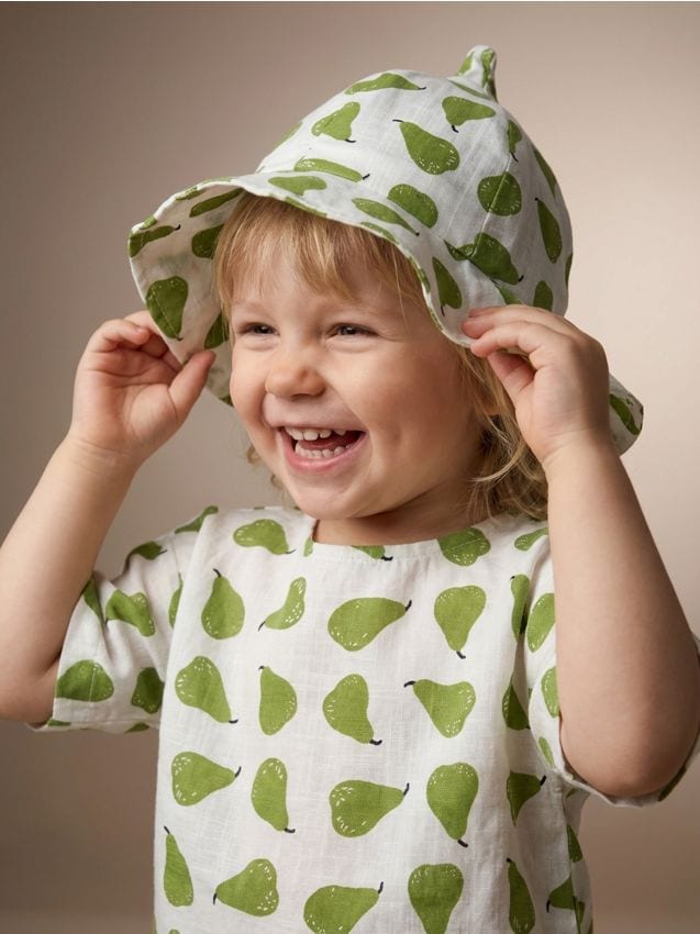 Sinsay - Pălărie de pescar din bumbac - verde-deschis