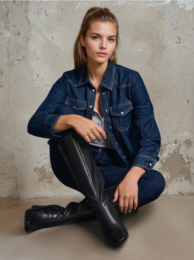 Sinsay - Vysoké čižmy - čierna