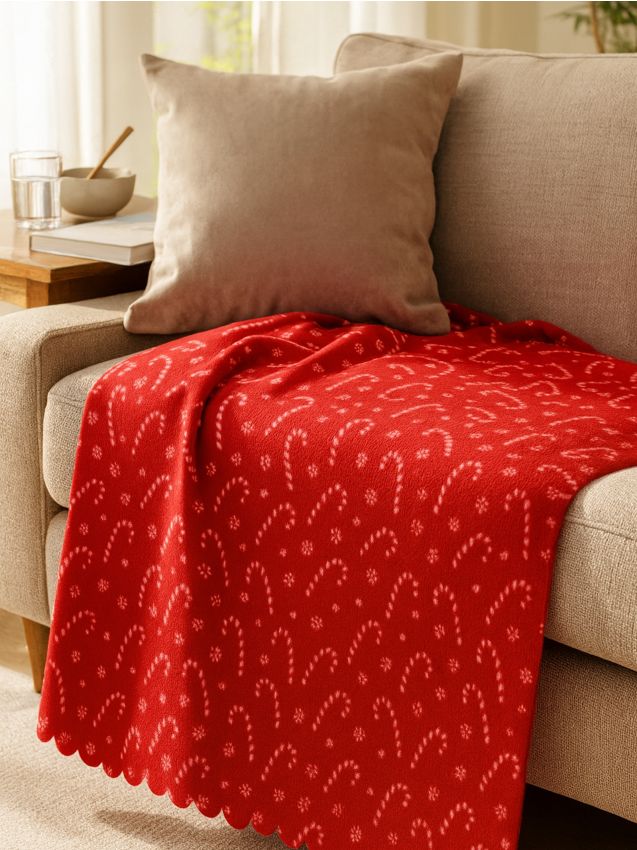 Sinsay - Deka s vianočným motívom - červená