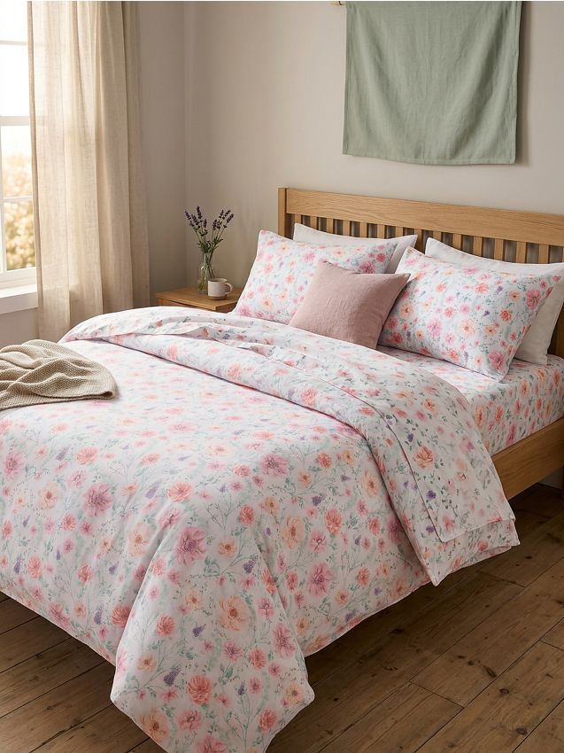 Sinsay - Set de lenjerie de pat cu flori - multicolor