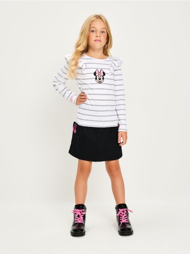 Sinsay - Tricou Minnie Mouse, cu mânecă lungă - multicolor