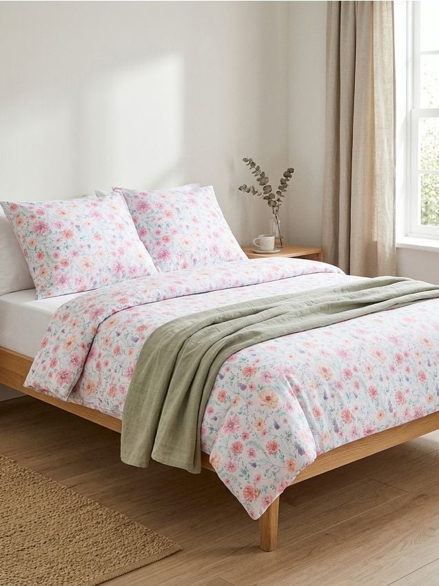 Sinsay - Set de lenjerie de pat cu flori - multicolor