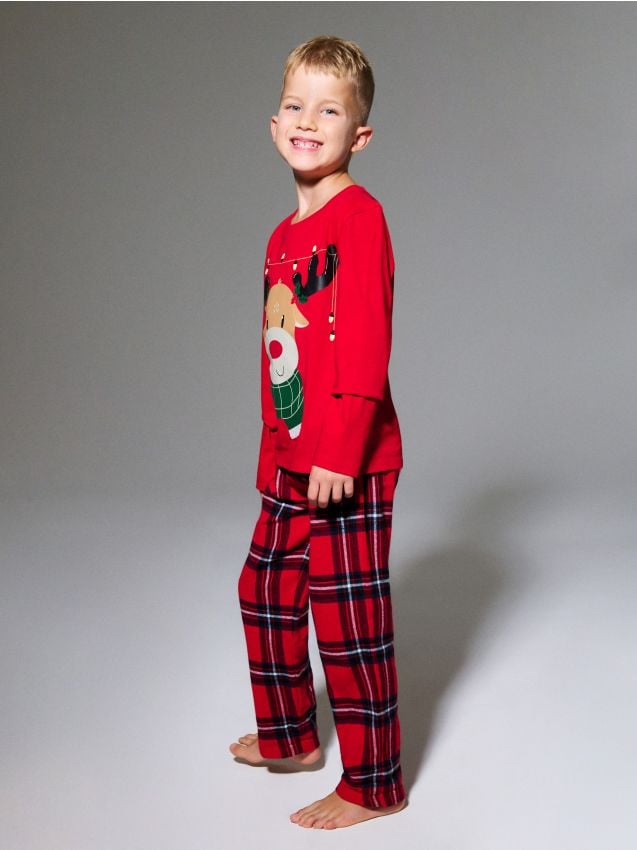 Sinsay - Dielna vianočná pyžama s potlačou soba - červená