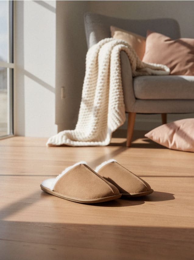 Sinsay - Papuče z umelej kožušiny - béžová