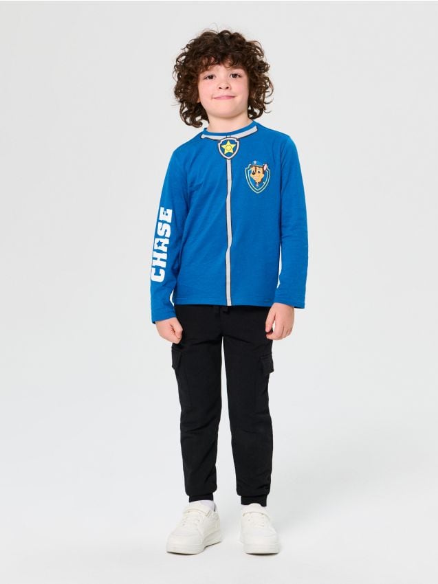 Sinsay - Tricou cu mânecă lungă PAW Patrol - bleumarin