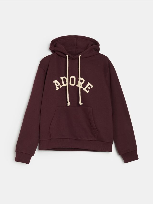 Sinsay Sinsay - Φούτερ με στάμπα - μαονι