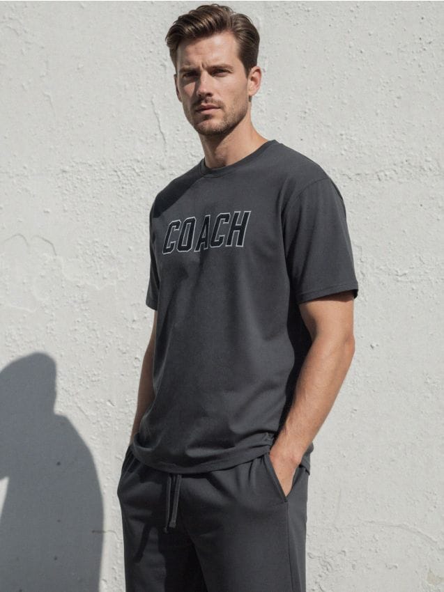 Sinsay - Bawełniana piżama dwuczęściowa z napisem - szary