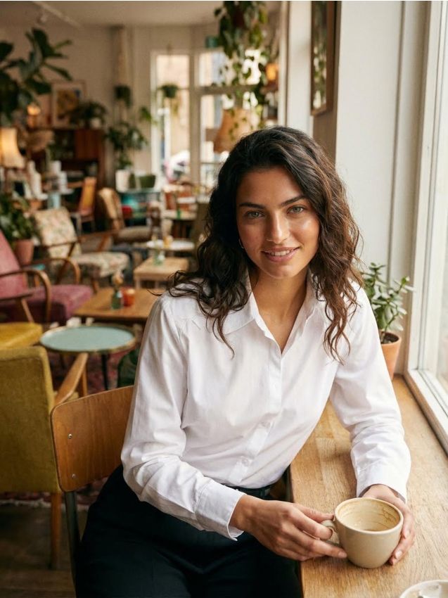 Sinsay - Cămașă din bumbac - alb