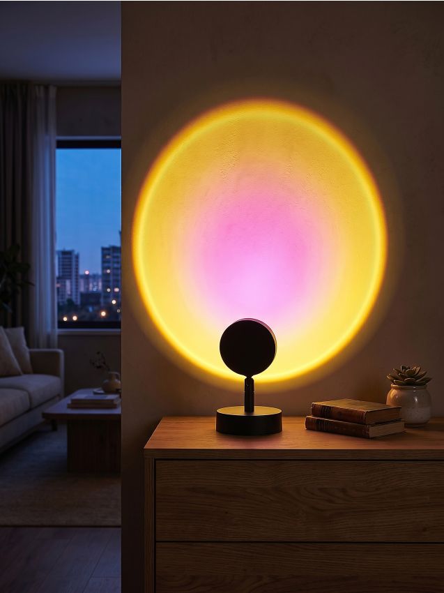 Sinsay - Proiector LED cu filtre colorate interschimbabile - negru