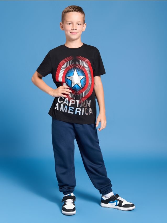 Sinsay - Spodnie dresowe jogger - granatowy