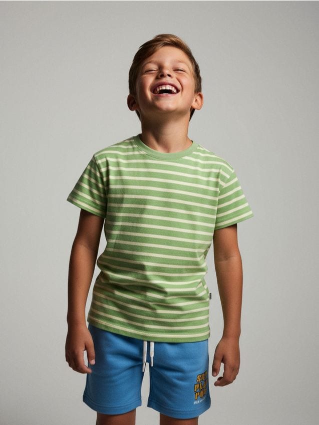 Sinsay - Tričko s krátkym rukávom - žlto-zelená