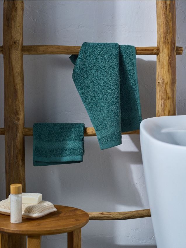 Sinsay - Bavlnené uteráky 2 ks - modrozelená