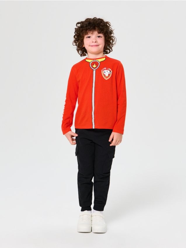 Sinsay - Tricou cu mânecă lungă PAW Patrol - roșu