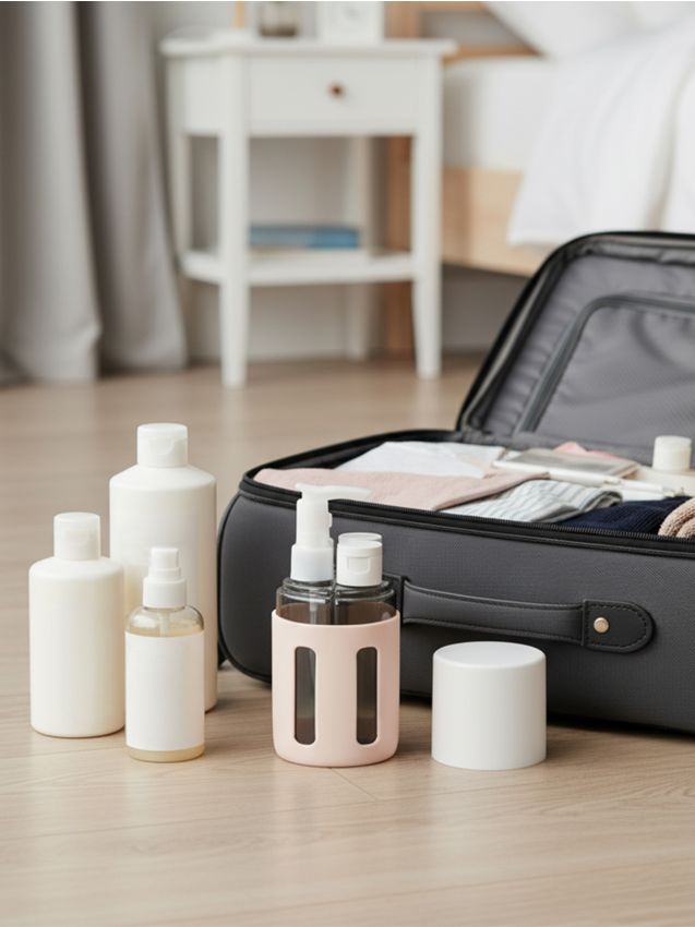 Sinsay - Set de sticle de călătorie - crem