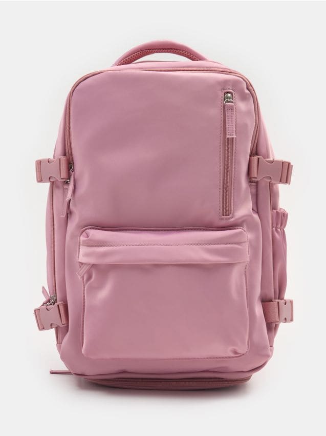 Sinsay - Podróżny nylonowy plecak - różowy
