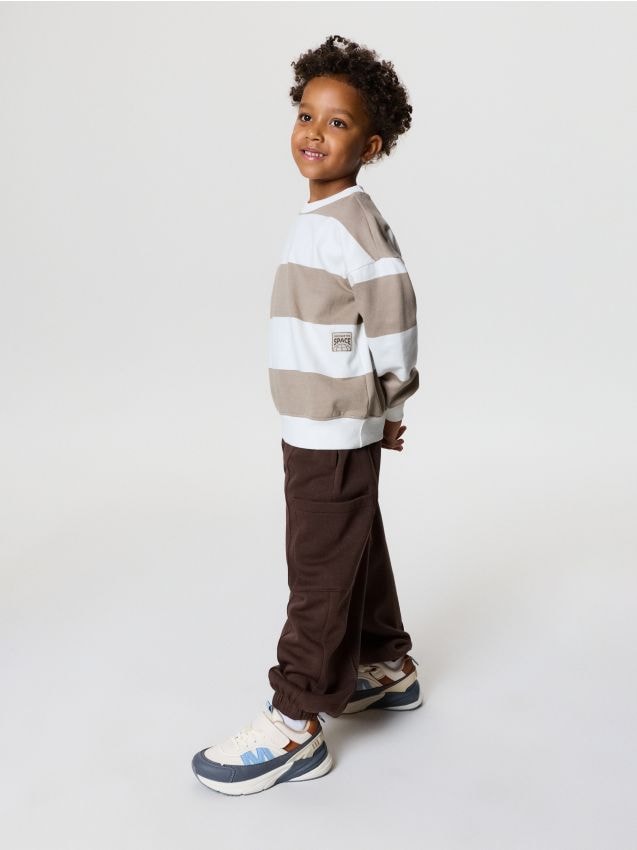 Sinsay - Pantaloni de trening balloon 3 pack - maro-închis