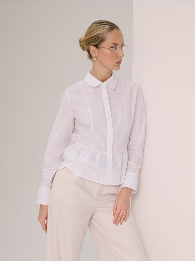 Sinsay - Риза С Прикрита Плетка И Волани