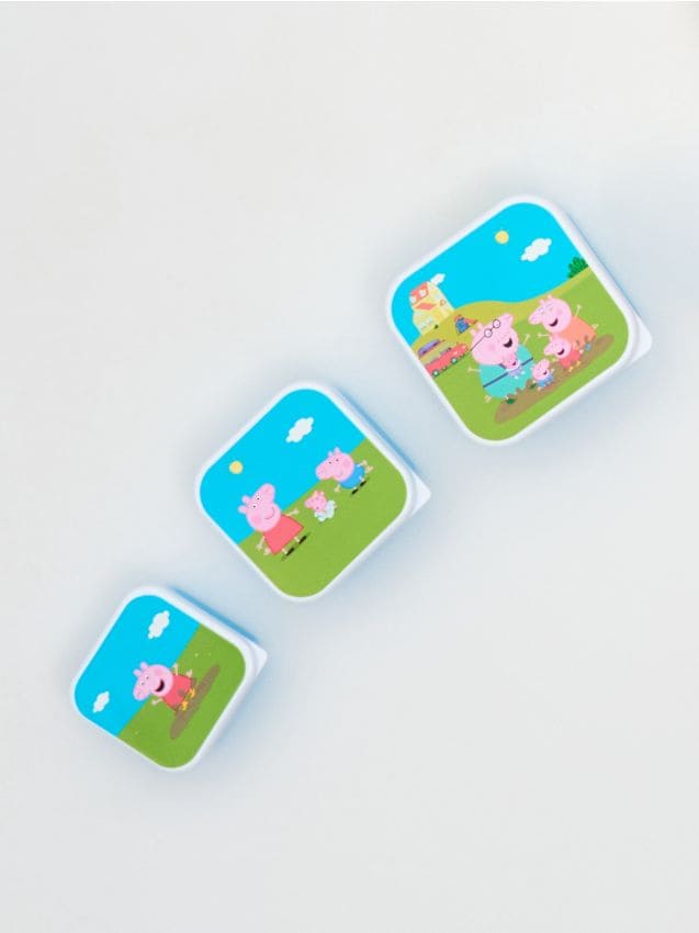 Sinsay - Set recipiente pentru alimente cu capac 3 pack Peppa Pig - multicolor
