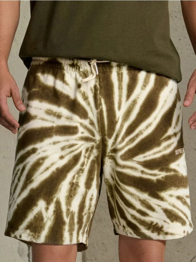 Sinsay - Șorturi tie-dye - kaki