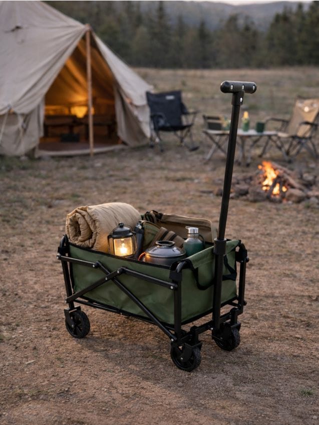 Sinsay - Cărucior pliabil de cumpărături cu roți - verde-oliv deschis