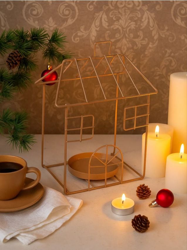 Sinsay - Svietnik v tvare domčeka - oranžová