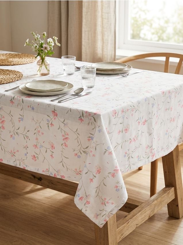 Sinsay - Hărtie de masă cu imprimeu floral - alb