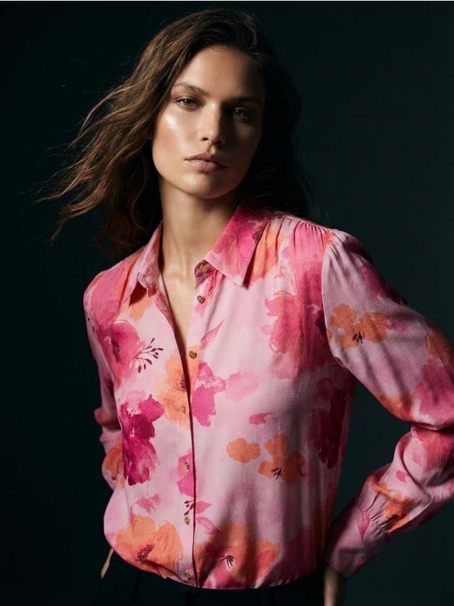 Sinsay - Wiskozowa koszula ze wzorem - wielobarwny