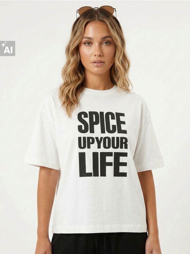 Sinsay - Tricou din bumbac cu imprimeu Spice Girls - alb