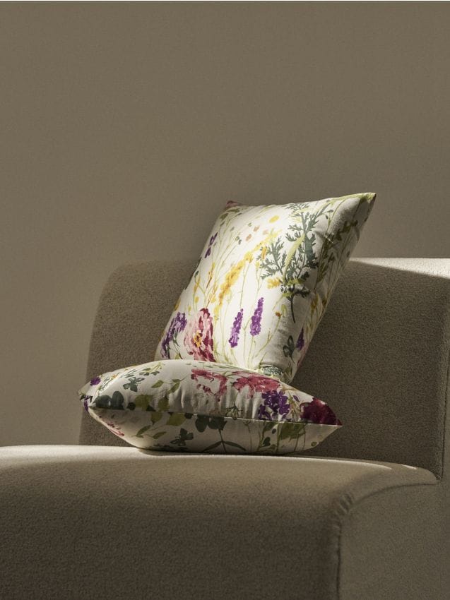 Sinsay - Bavlnené obliečky na vankúš s kvetmi 2 ks - viacfarebná