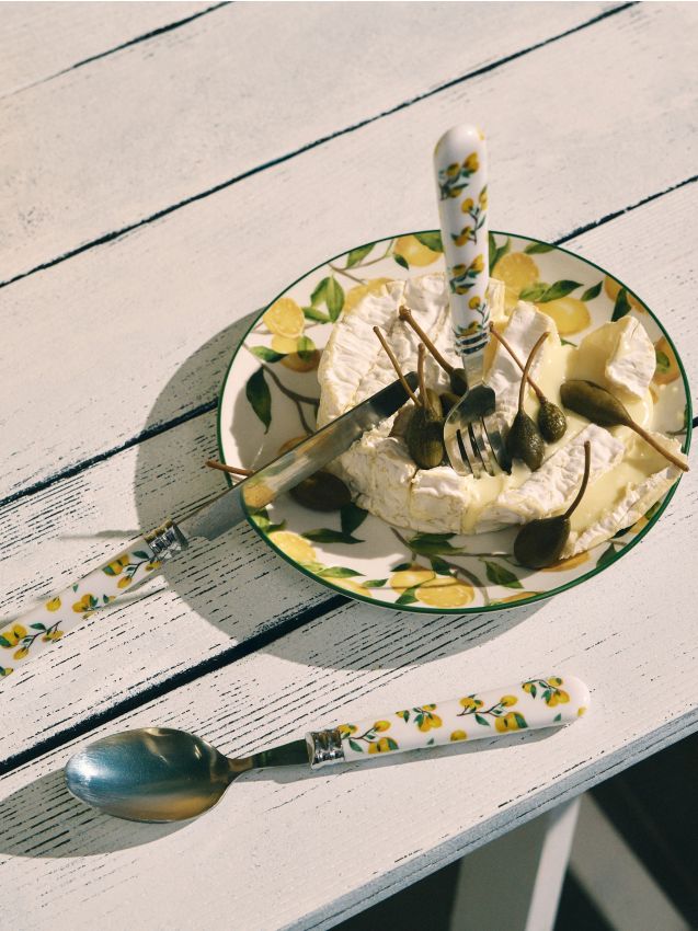 Sinsay - Set de tacâmuri cu motiv de lămâi 12 pack - galben