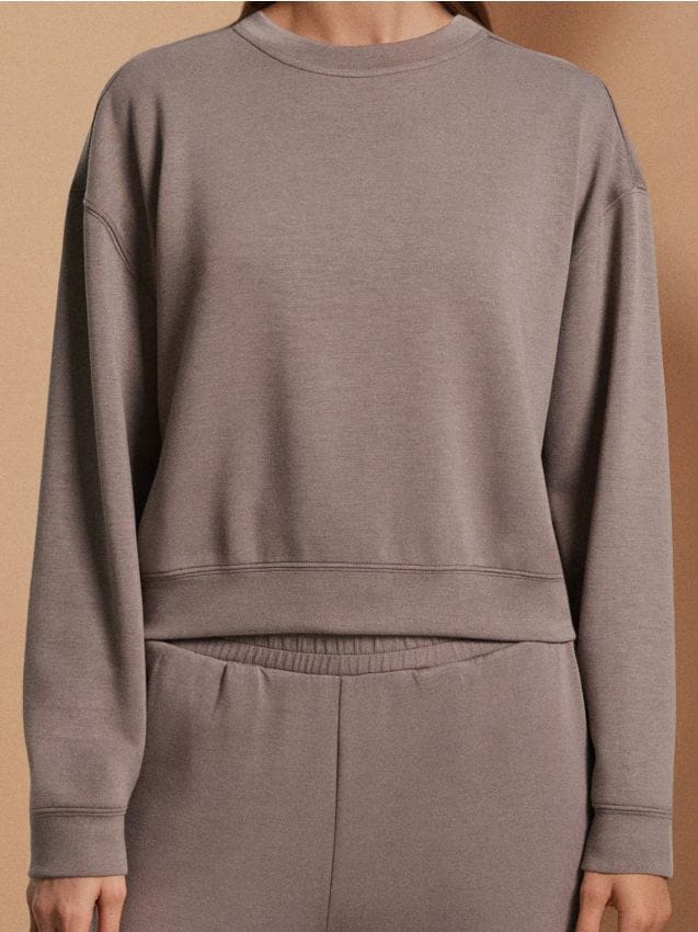 Sinsay - Basic mikina - kávová