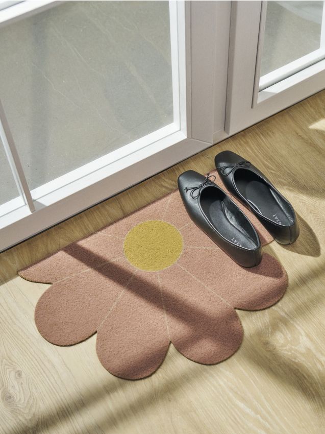 Sinsay - Preș de intrare în formă de floare - roz-pastel