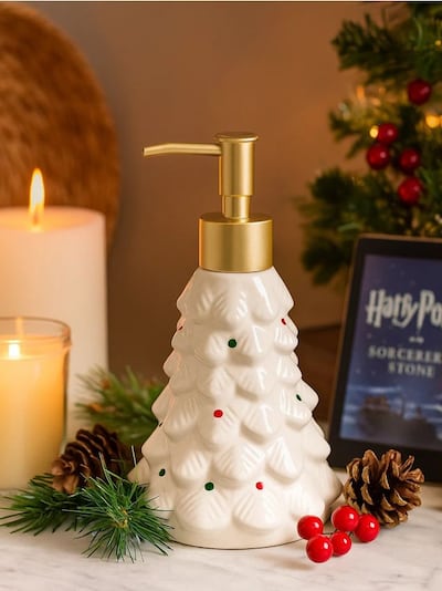 Seifenspender mit Weihnachtsmotiv