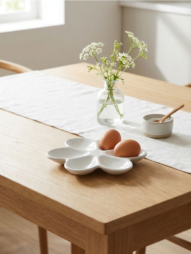 Sinsay - Suport de Paște pentru ouă în formă de floare - alb