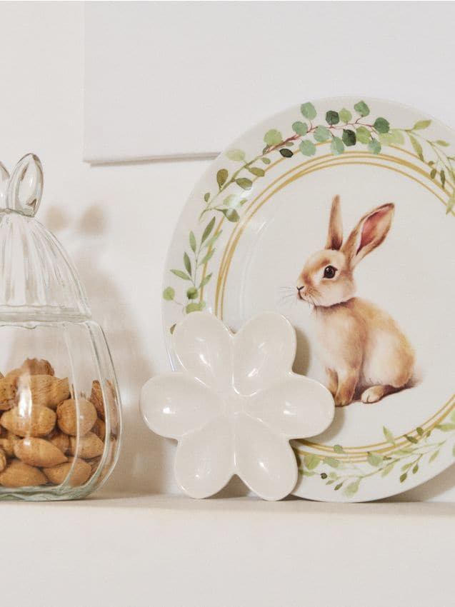 Sinsay - Suport de Paște pentru ouă în formă de floare - alb