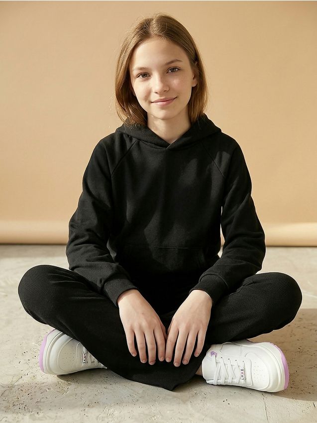 Sinsay - Compleu cu bluză sport și colanți - negru
