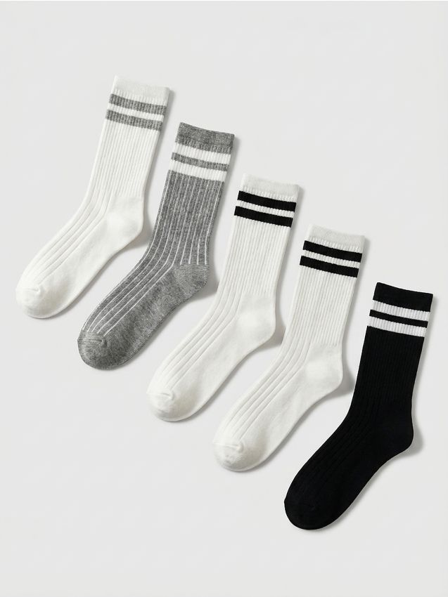 Sinsay - Prążkowane skarpetki w paski 5 pack - wielobarwny