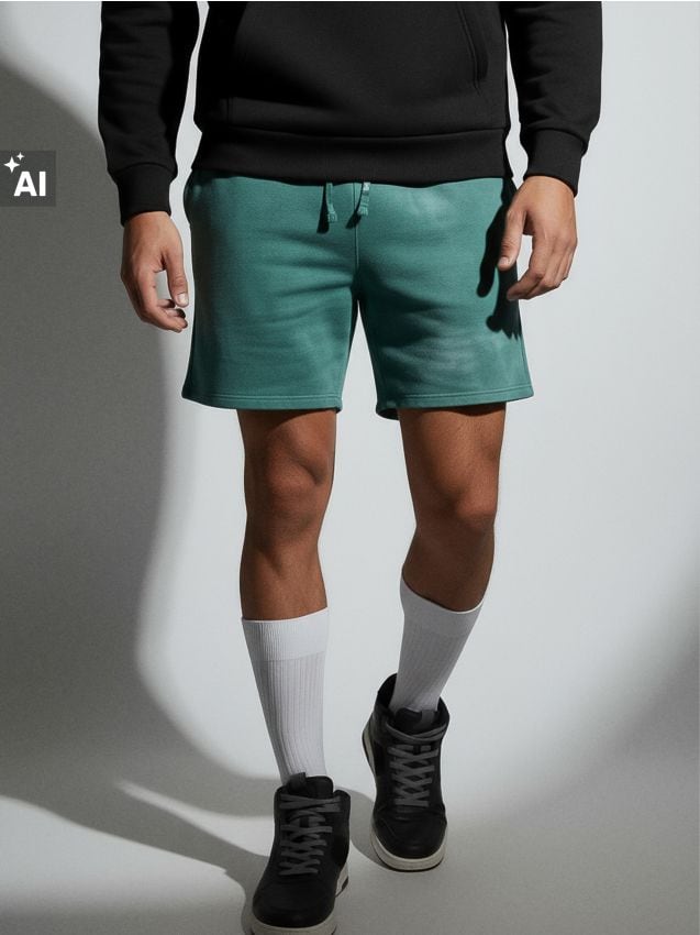 Sinsay - Pantaloni scurți - verde-pal