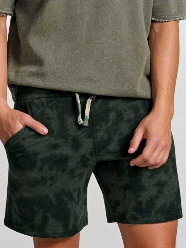 Sinsay - Luźne szorty wiązane w talii - szary