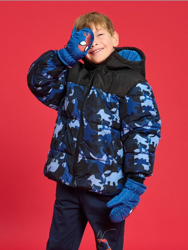 Sinsay - Zateplené rukavice Spider-Man - tmavomodrá