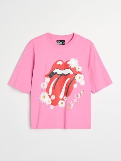 Bombažna majica s potiskom The Rolling Stones