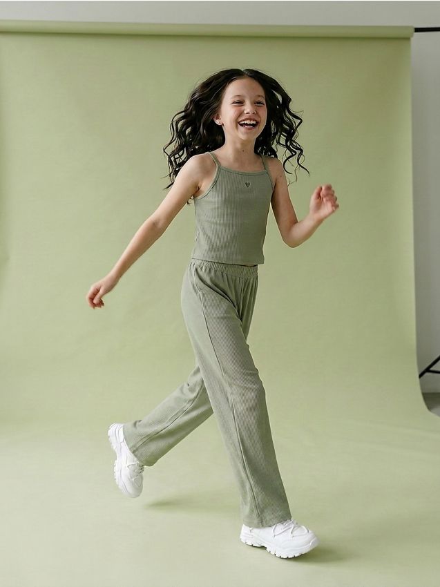 Sinsay - Set din bumbac: tricou și pantaloni - lavand